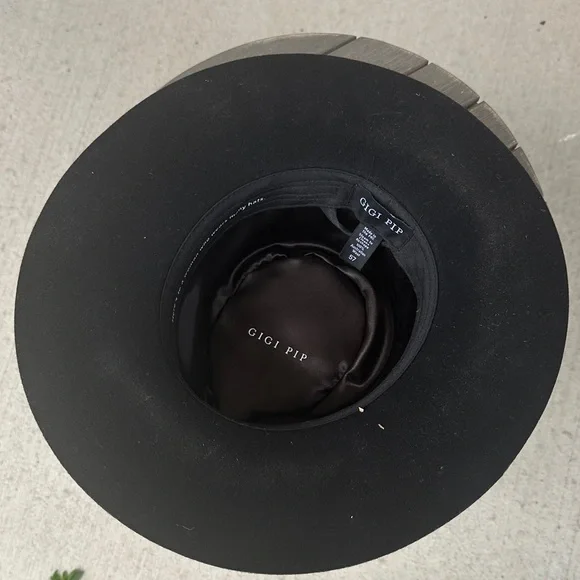 GIGI PIP MILLER FEDORA HAT Elegant Black and Tan Women's Hat - Picture 4 of 5